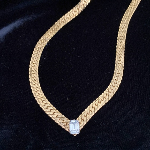 Napier Gold and Cubic Zirconia Necklace - Picture 2 of 9